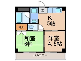 スカイハイツ五和の物件間取画像